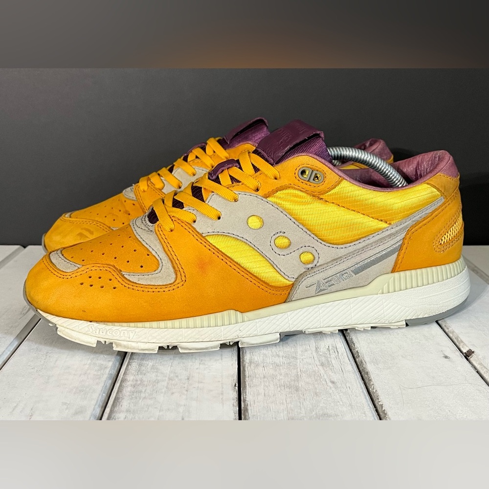 Saucony Azura Weathered Luxury Yellow & Purple Sneakers, Men's 11.5
